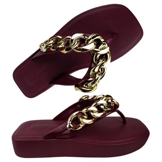 Chinelo Petite Jolie Hit Feminino Com Corrente Oficial C/ NF Cor:;Tamanho:35-6;Gênero:Feminino