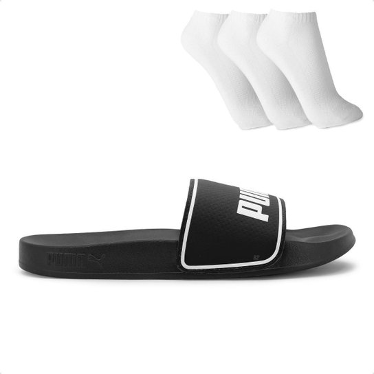 Chinelo Puma Leadcat 2.0 Bdp Unissex + 3 Pares de Meias - Preto é ruim? Chinelo Puma Leadcat 2.0 Bdp Unissex + 3 Pares de Meias - Preto é boa?