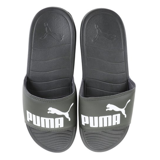 Chinelo Puma Slide Popcat Masculino - Verde Militar+Branco é ruim? Chinelo Puma Slide Popcat Masculino - Verde Militar+Branco é boa?