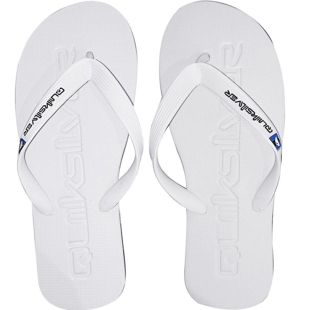Chinelo Quiksilver Molokai Debossed Branco e Azul