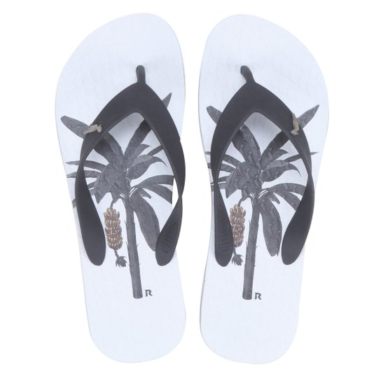 Chinelo Reserva Bananeira Tropical Masculino - Cinza+Branco Menor preço em Chinelo Reserva Bananeira Tropical Masculino - Cinza+Branco