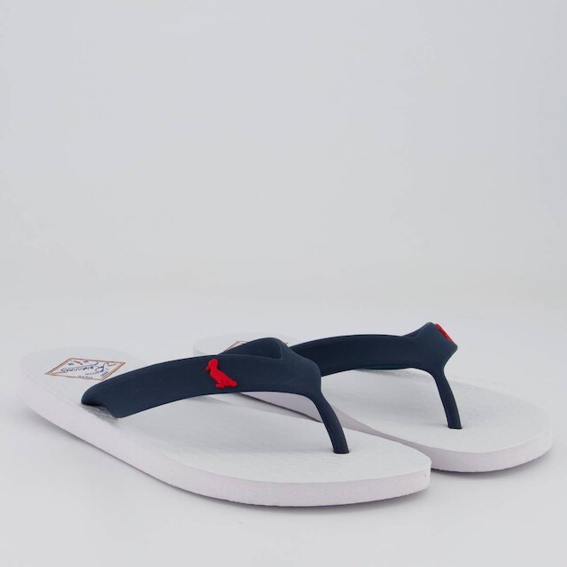 Chinelo Reserva Fill Branco e Marinho