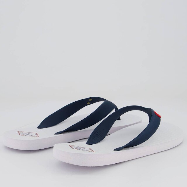 Chinelo Reserva Fill Branco e Marinho