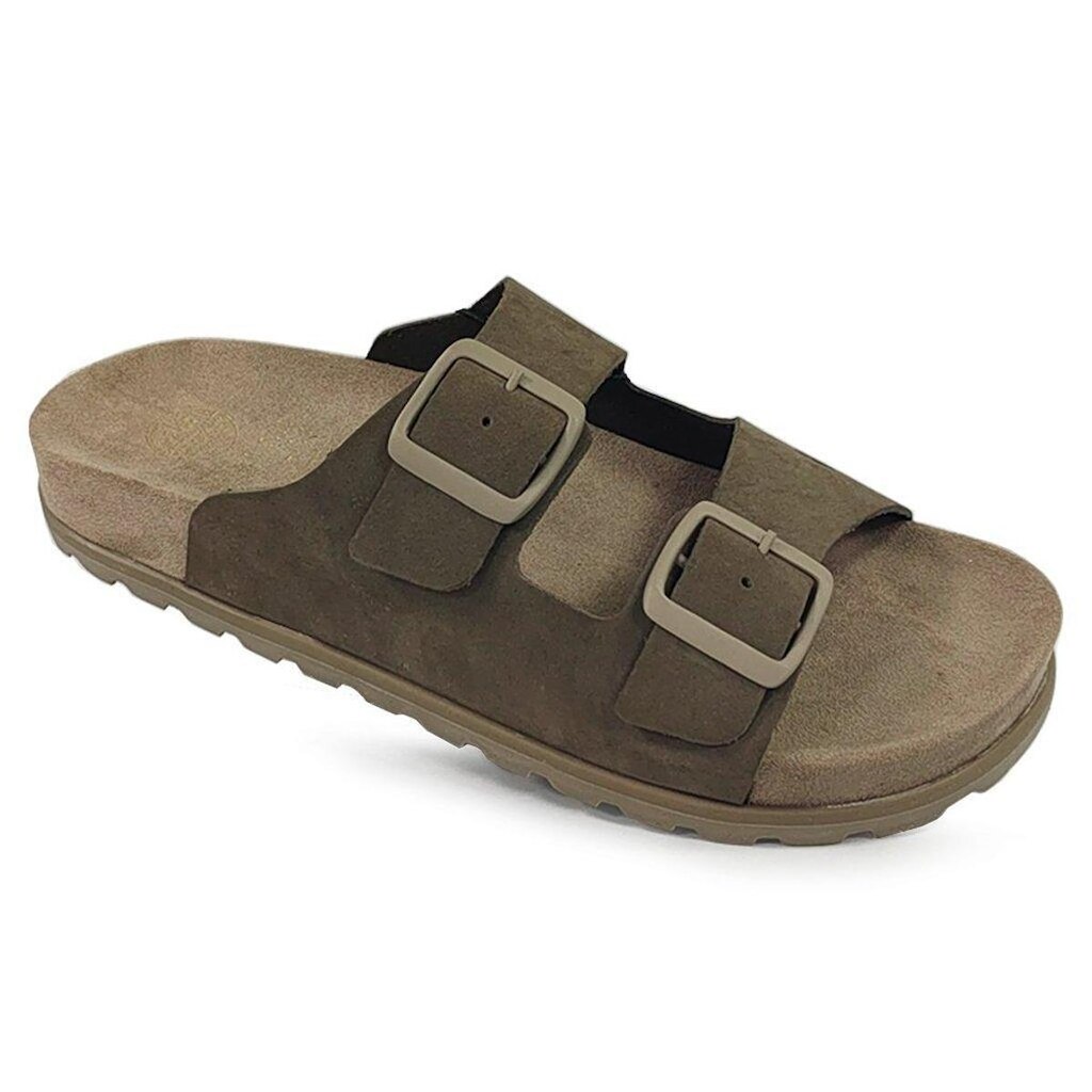 Chinelo Reserva Francisco Em Couro Nobuck Com Fivela R75601