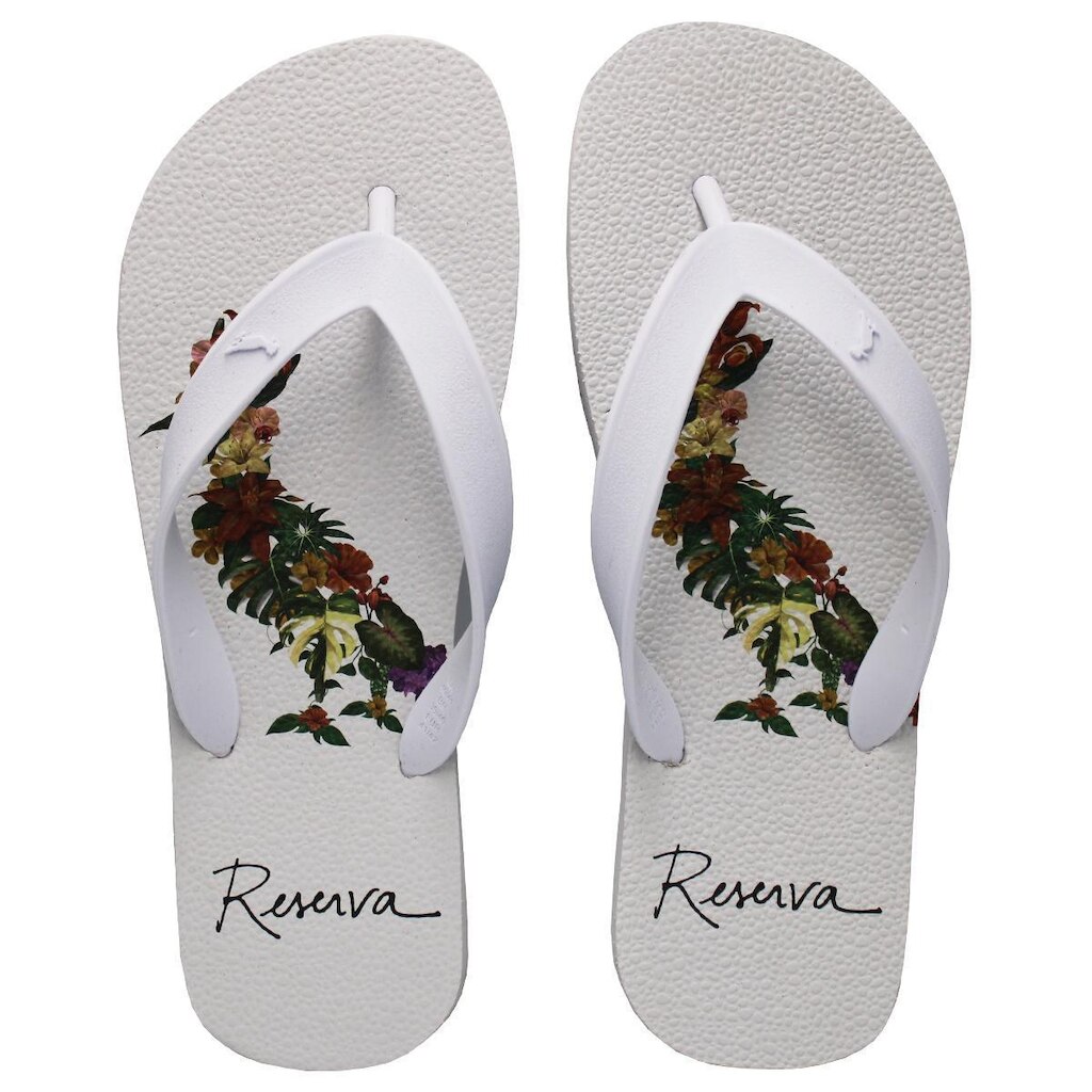 Chinelo Reserva Go Sandália Masculina Rsv PP Estamapa Botanico Branco