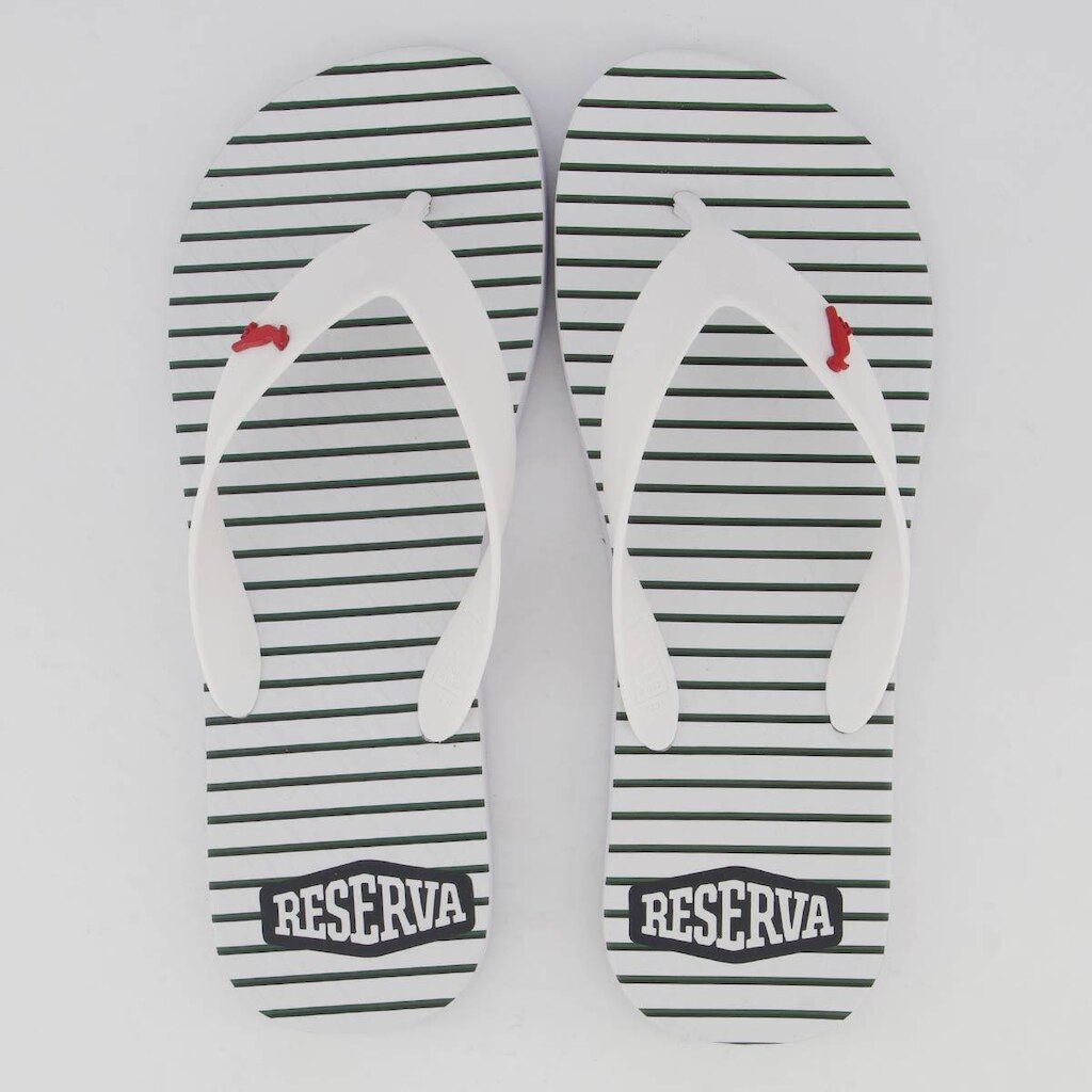 Chinelo Reserva Listrado Bandeira Branco
