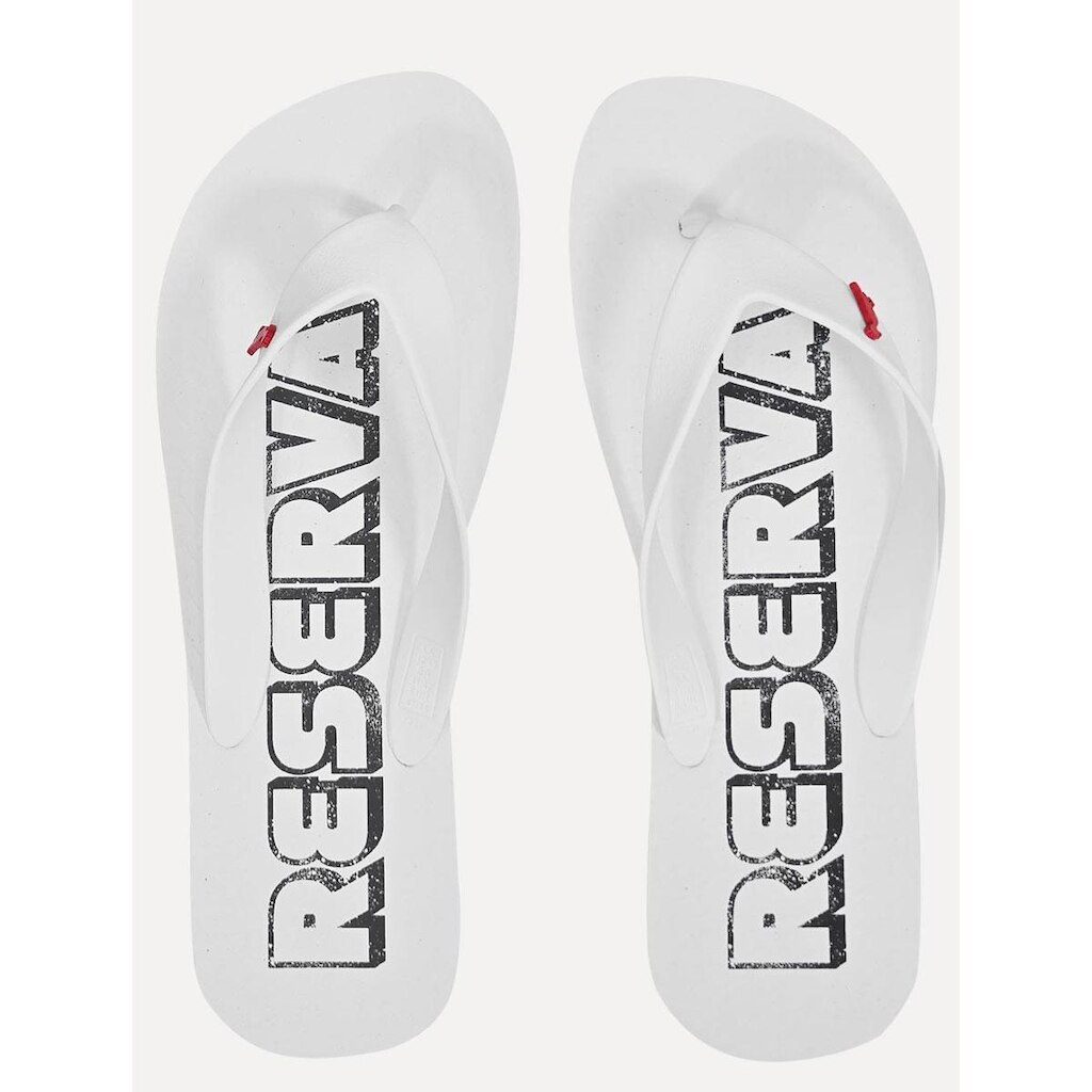 Chinelo Reserva Masculino Retrô Logo Branco