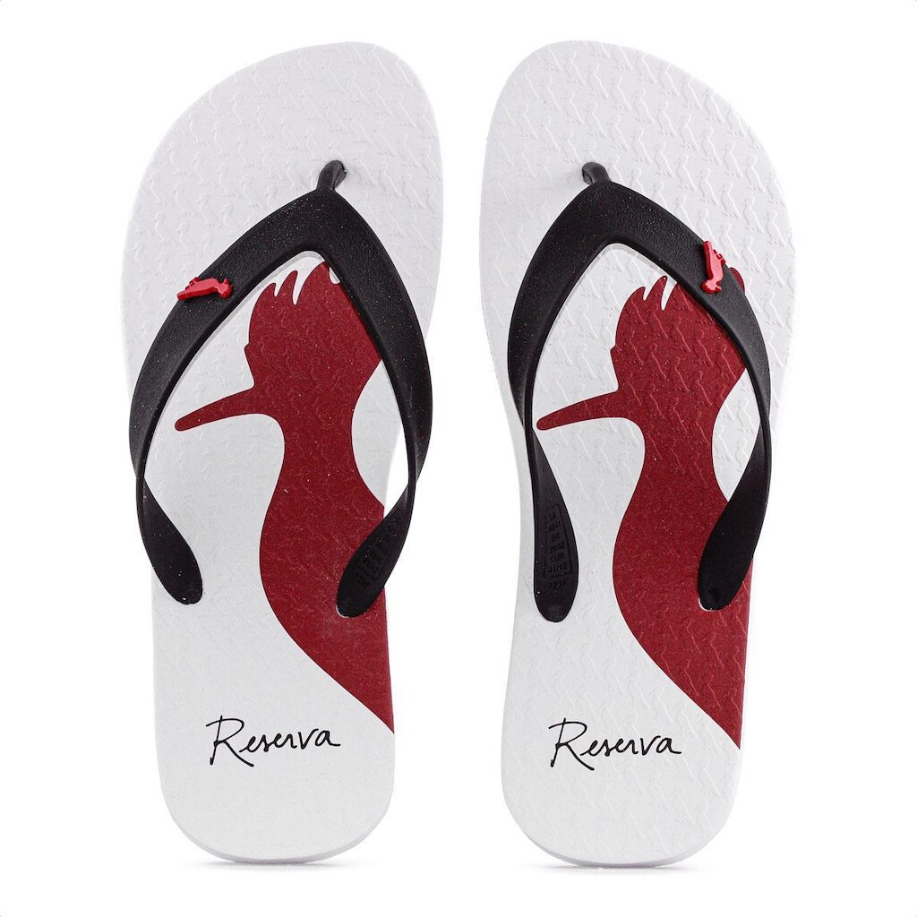 Chinelo Reserva PP Branco Vermelho e Preto - Masculino