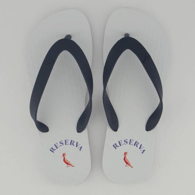 Chinelo Reserva Yatch Branco e Marinho