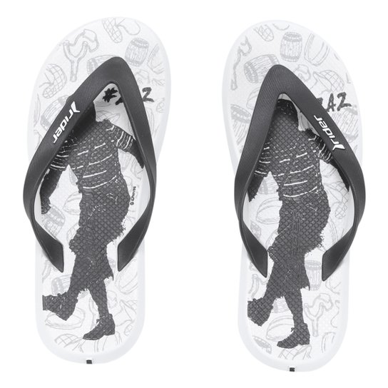 Chinelo Rider Grendene R1 Chaves - Branco+Preto Menor preço em Chinelo Rider Grendene R1 Chaves - Branco+Preto