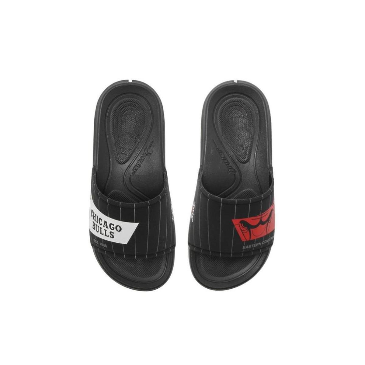Chinelo Rider Slide Infinity NBA Chicago Bulls Masculino Preto Netshoes