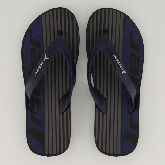 Chinelo Rider Strike Graphics Azul Marinho - Preto Menor preço em Chinelo Rider Strike Graphics Azul Marinho - Preto