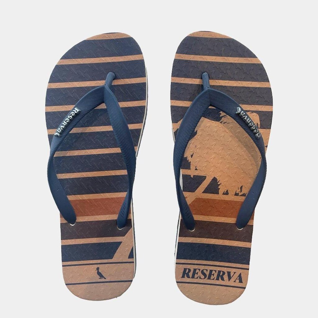 Chinelo Rsv1506 Bege E Marinho