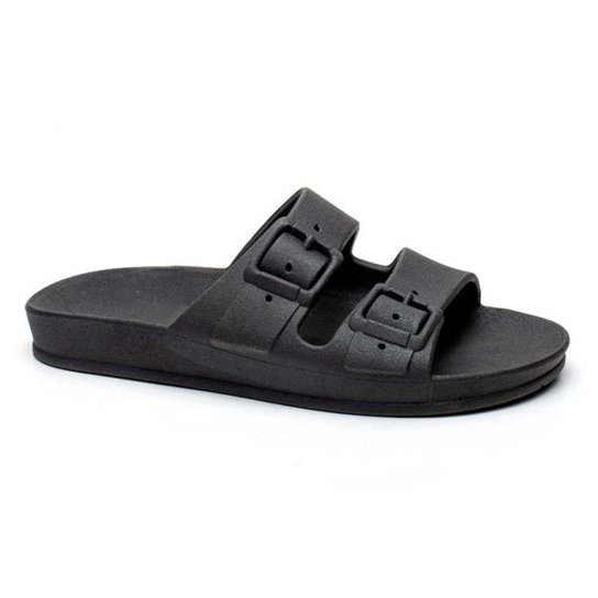 Chinelo Sandália Feminina Papete Emborrachada Leve Confortável Resistente - Preto Menor preço em Chinelo Sandália Feminina Papete Emborrachada Leve Confortável Resistente - Preto