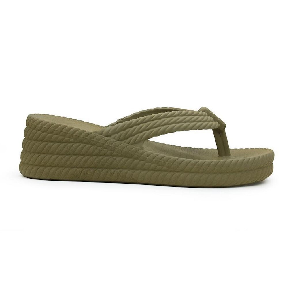 Chinelo Sandalia Feminina Tranças Resistente Verde Militar