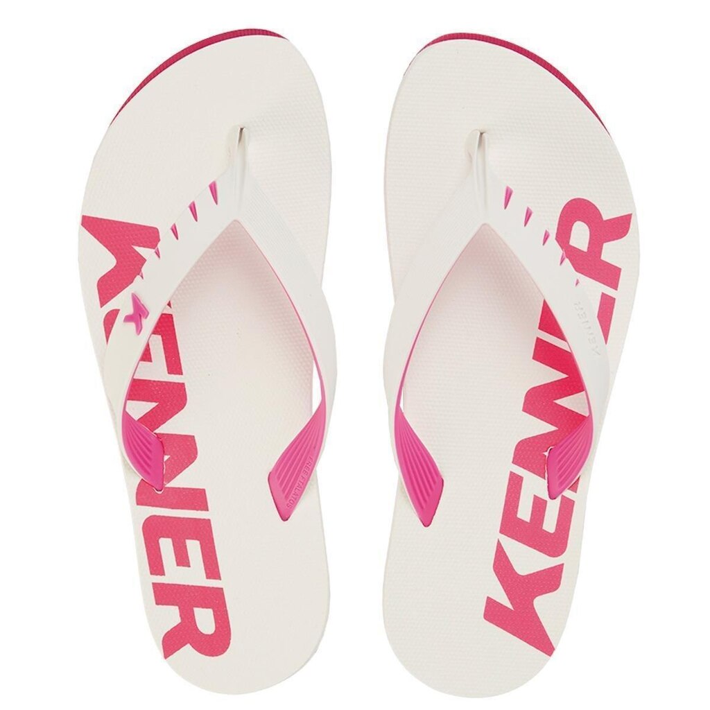 Chinelo Sandália Kenner Red Branco c/ Rosa