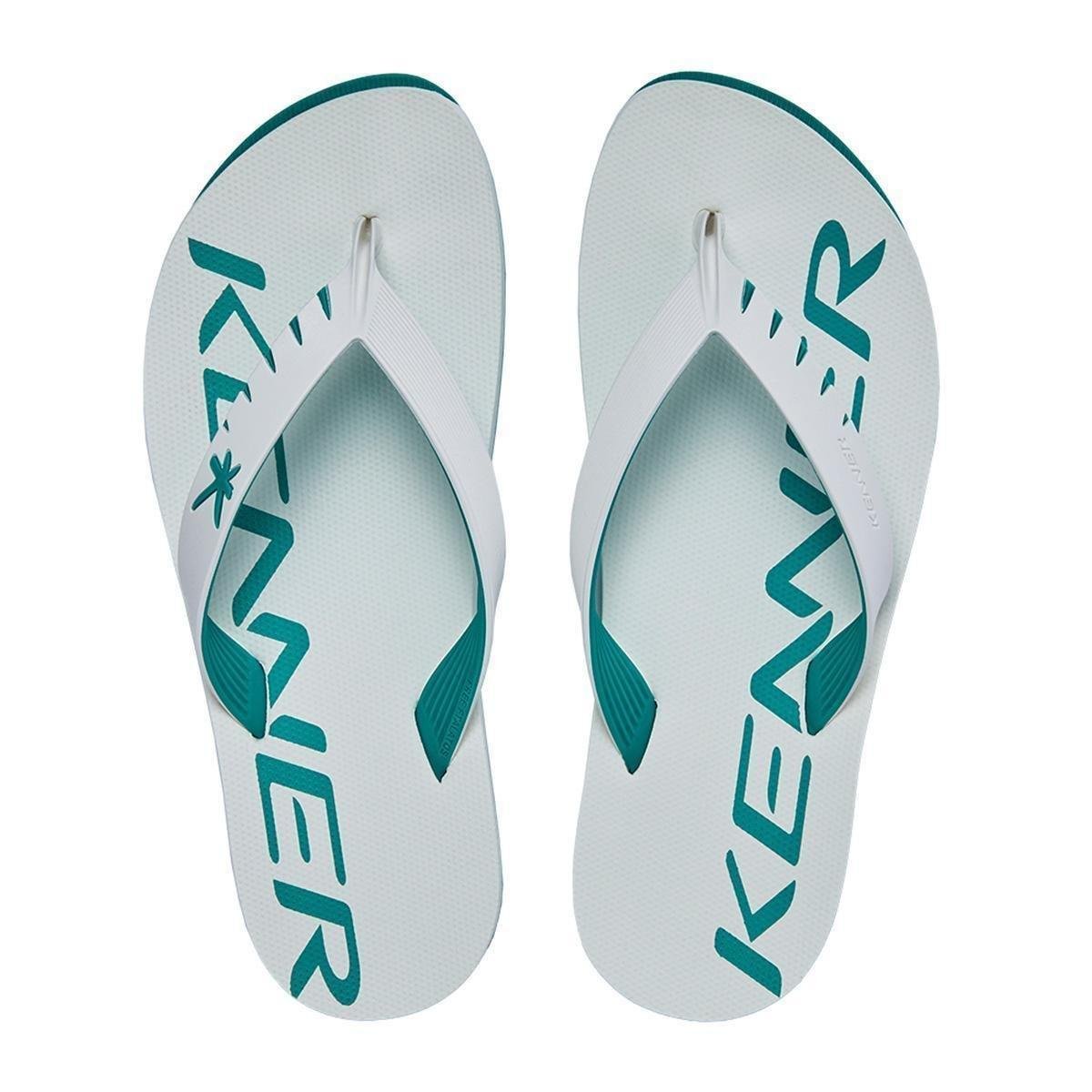 Chinelo Sandália Kenner Red Branco e Verde Esmeralda Menor preço em Chinelo Sandália Kenner Red Branco e Verde Esmeralda
