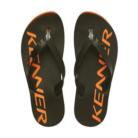 Chinelo Sandália Kenner Red Neutral - Preto+Laranja Menor preço em Chinelo Sandália Kenner Red Neutral - Preto+Laranja
