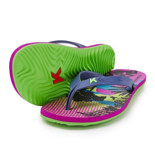 Chinelo Sandalia Kenner Summer Flora Original Masculino - Roxo+Verde é ruim? Chinelo Sandalia Kenner Summer Flora Original Masculino - Roxo+Verde é boa?