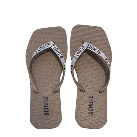 Chinelo Schutz Com Brilho Verde