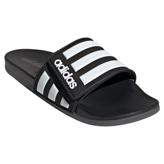 Chinelo Slide Adidas Adilette Comfort Ajustável - Preto e Cinza é ruim? Chinelo Slide Adidas Adilette Comfort Ajustável - Preto e Cinza é boa?
