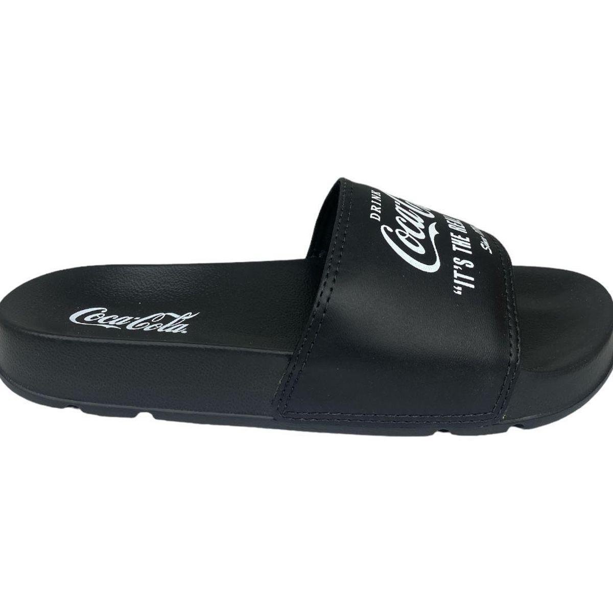 Chinelo Slide Anatômico Unissex Coca Cola CC3873 - Preto | Netshoes