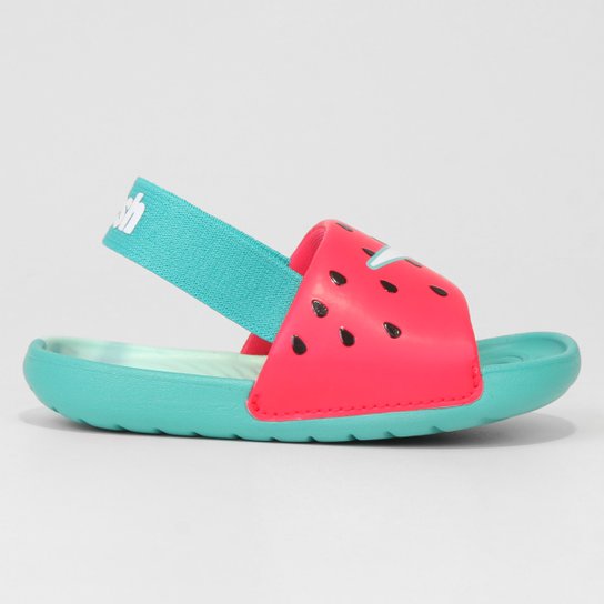 Chinelo Slide Bebê Nike Kawa Lil - Vermelho+Branco Menor preço em Chinelo Slide Bebê Nike Kawa Lil - Vermelho+Branco