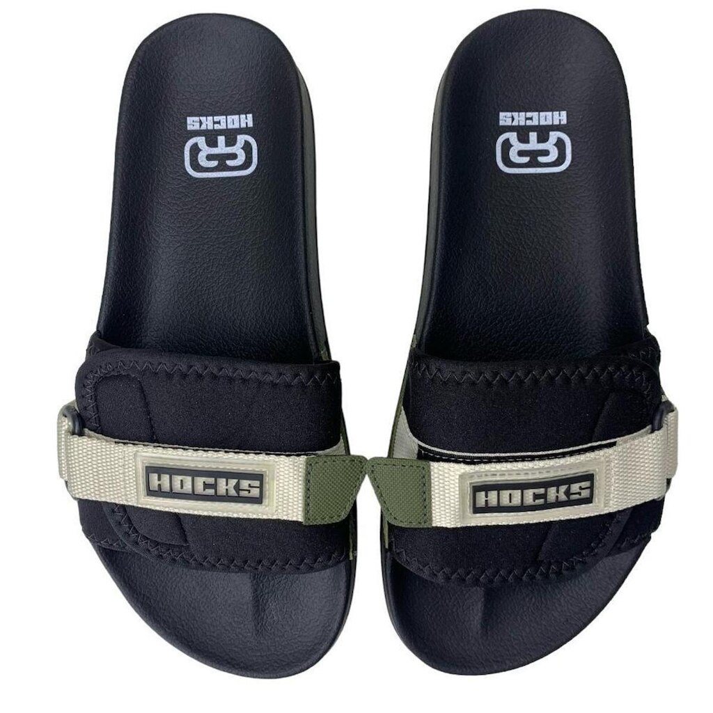 Chinelo Slide Bravo Black Florest Hocks