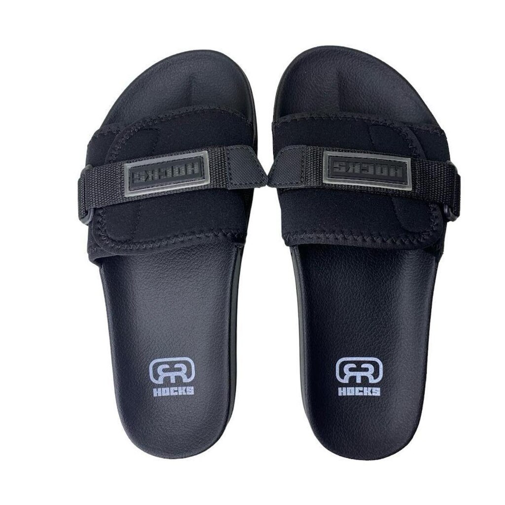Chinelo Slide Bravo Black Hocks