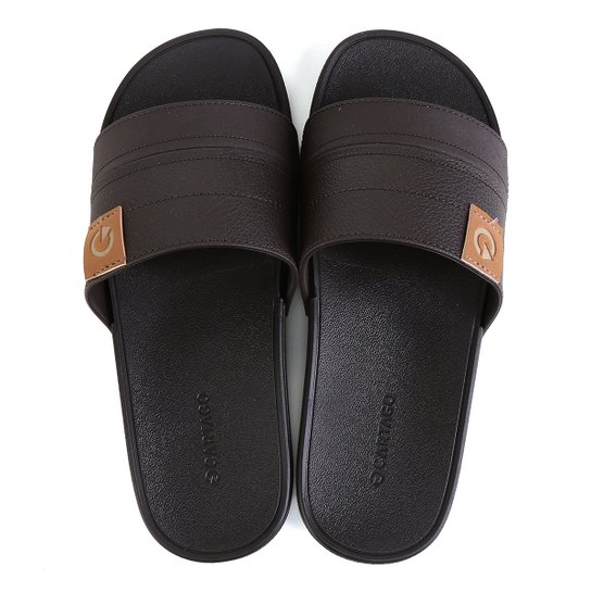 Chinelo Slide Cartago Dakar Masculino Marrom Netshoes