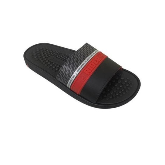 Chinelo Slide Casual Masculino Gaspea Borracha Rider 11690 - Preto+Vermelho Menor preço em Chinelo Slide Casual Masculino Gaspea Borracha Rider 11690 - Preto+Vermelho