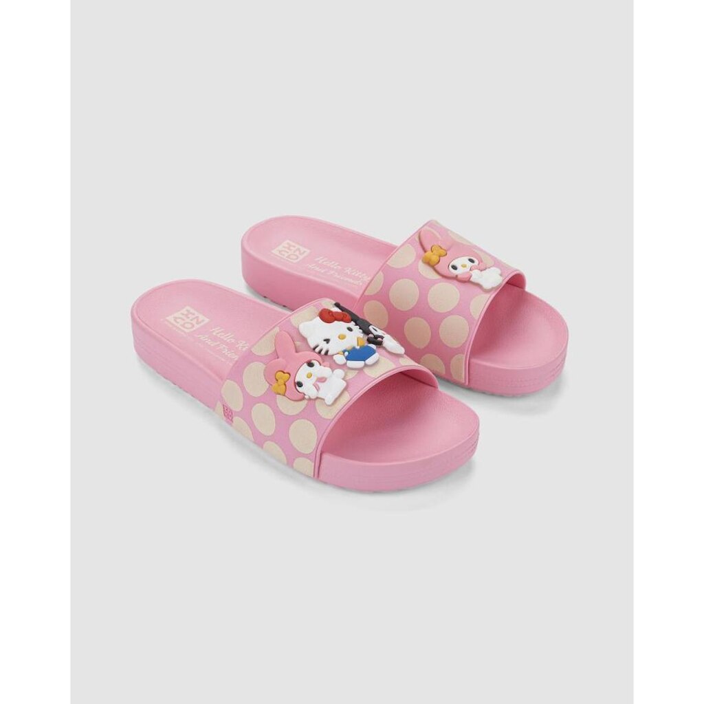 Chinelo Slide Feminino Zaxy Hello Kitty And Friends