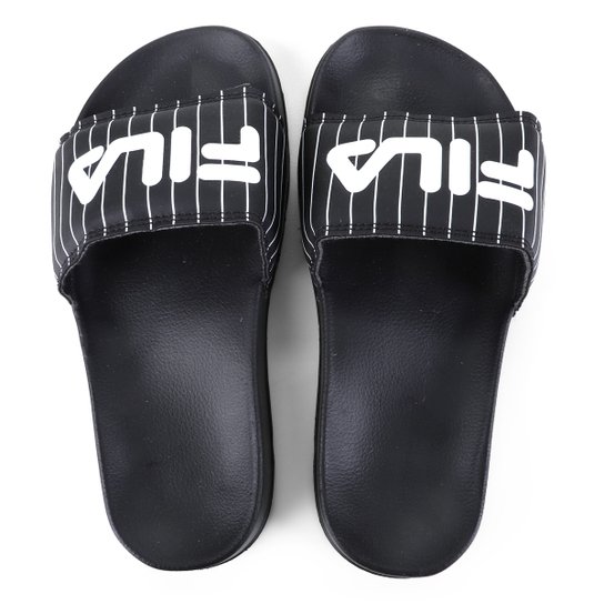 Chinelo Slide Infantil Fila Drifter - Preto+Branco é ruim? Chinelo Slide Infantil Fila Drifter - Preto+Branco é boa?