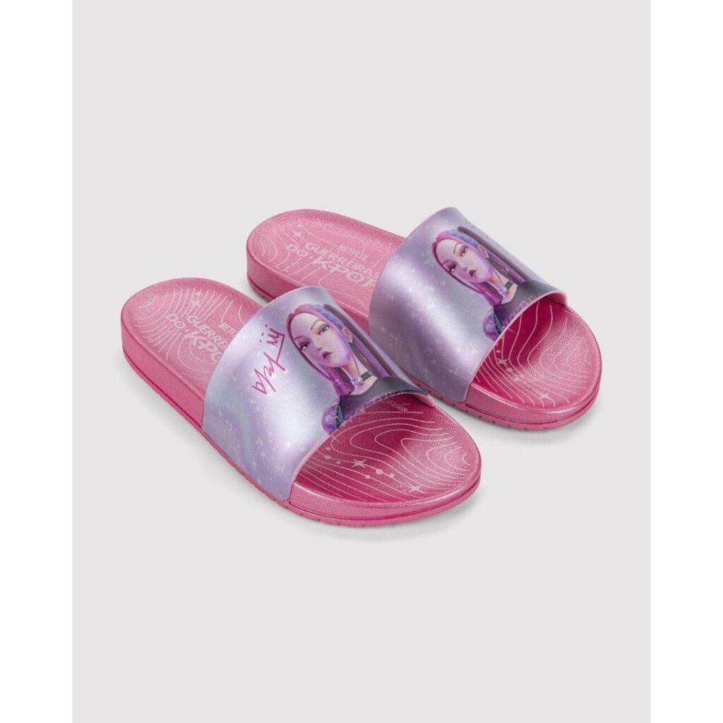 Chinelo Slide Infantil Grendene Kids Guerreiras do K-POP Huntrix