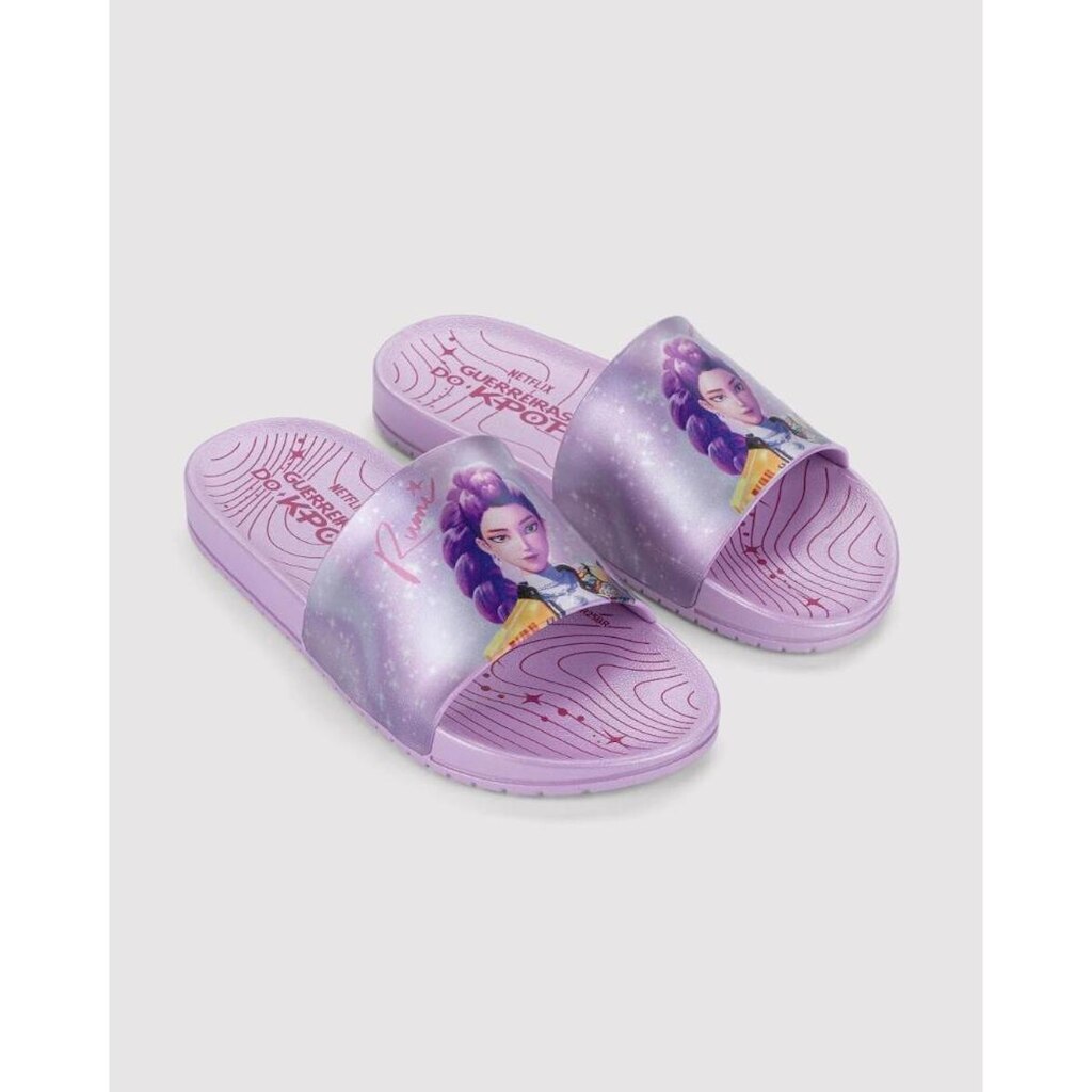Chinelo Slide Infantil Grendene Kids Guerreiras do K-POP Huntrix