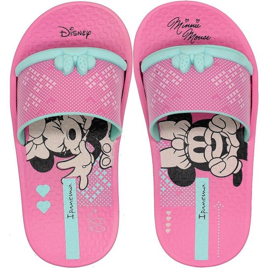 Chinelo Slide Infantil Ipanema Disney Conforto Feminino - Rosa+Verde Menor preço em Chinelo Slide Infantil Ipanema Disney Conforto Feminino - Rosa+Verde