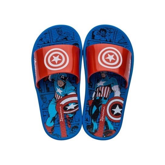 Chinelo Slide Infantil Ipanema Marvel - AZUL - 29 - Azul Menor preço em Chinelo Slide Infantil Ipanema Marvel - AZUL - 29 - Azul