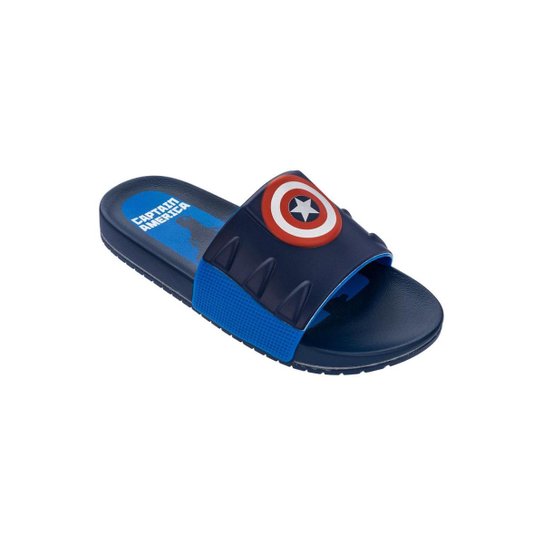 Chinelo Slide Infantil Marvel Ultimato Capitão América - AZUL - 23/24 - Azul Menor preço em Chinelo Slide Infantil Marvel Ultimato Capitão América - AZUL - 23/24 - Azul