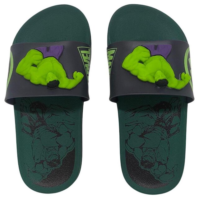 Chinelo Slide Infantil Menino Marvel Avengers Dash Grendene