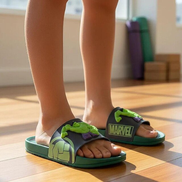 Chinelo Slide Infantil Menino Marvel Avengers Dash Grendene