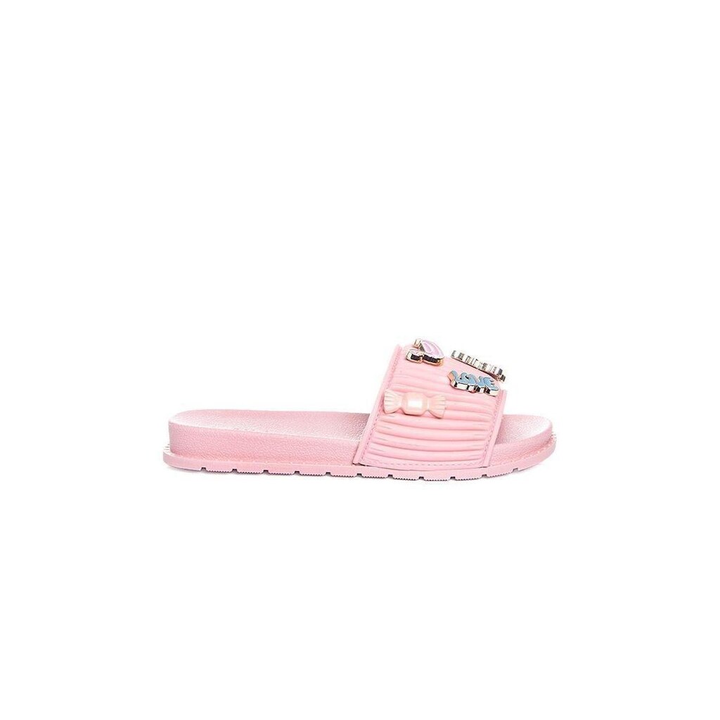 Chinelo Slide Infantil Molekinha Pins Rosa