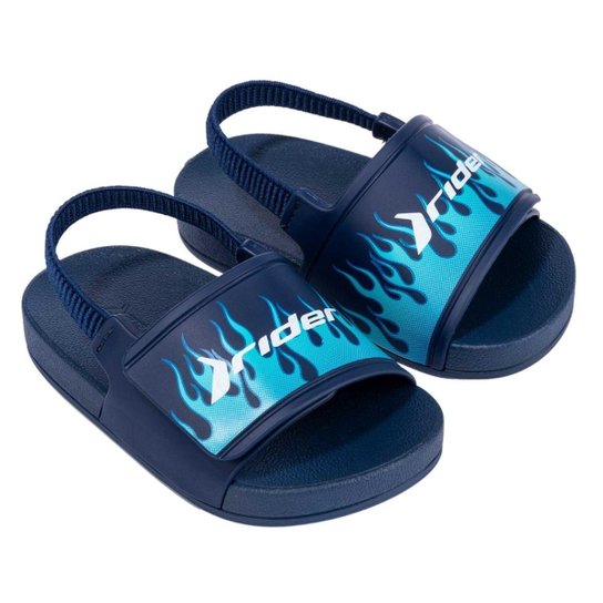 Chinelo Slide Infantil Rider Full 86 Menino com Elástico Casual - Azul Menor preço em Chinelo Slide Infantil Rider Full 86 Menino com Elástico Casual - Azul