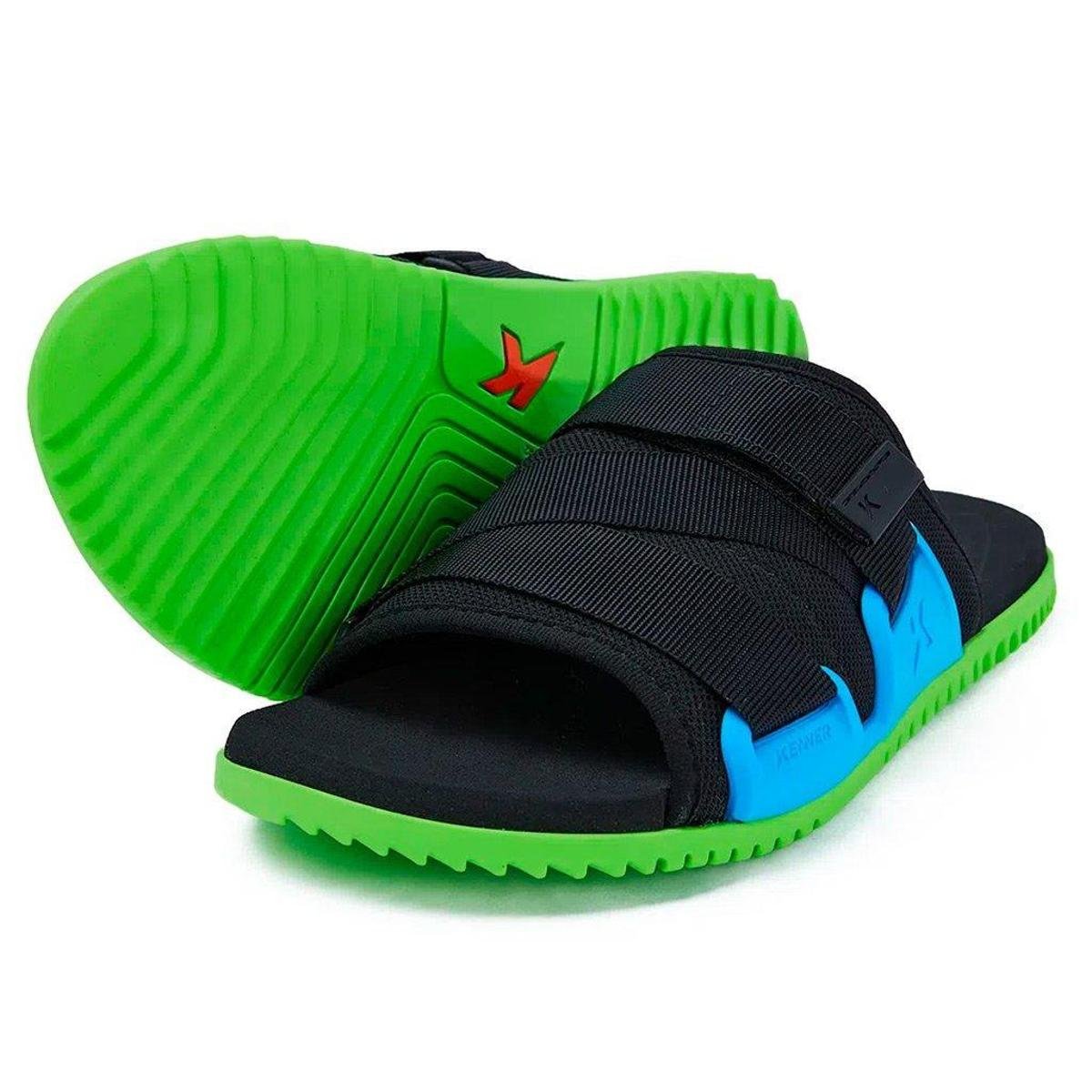 Chinelo Slide Kenner Hyp3r-Z Dxf Original 37/45 - Preto+Verde