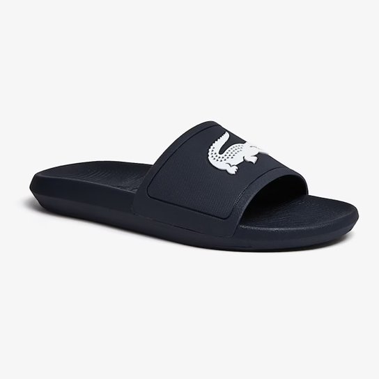 Chinelo Slide Lacoste Croco Masculino - Marinho+Branco é ruim? Chinelo Slide Lacoste Croco Masculino - Marinho+Branco é boa?