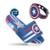 Chinelo Slide Led Luz Luzinha Infantil Menino Escudo Azul - Azul