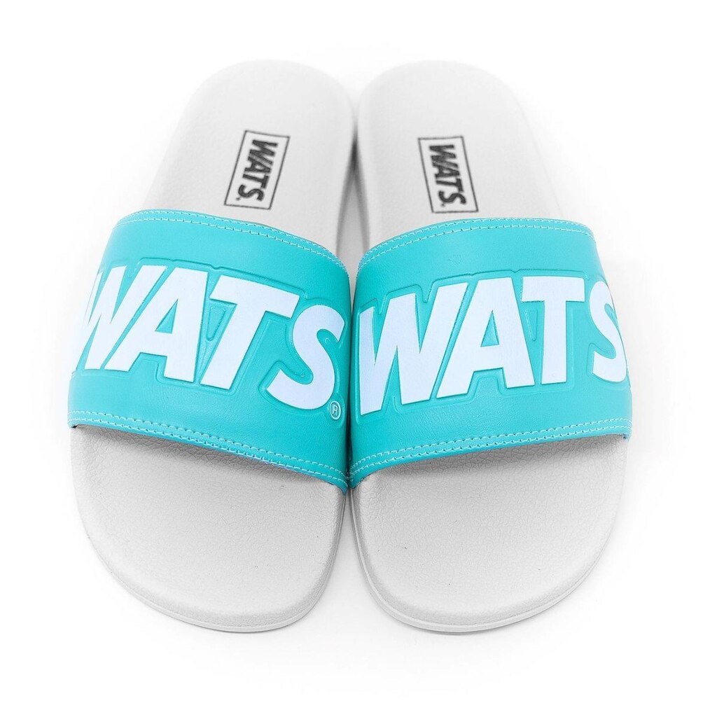 Chinelo Slide Logo /Branco Wats