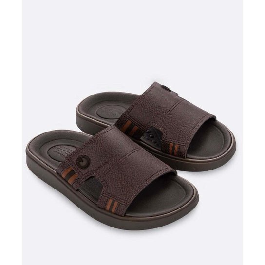 Chinelo Slide Masculino Mônaco Gáspea Cartago - 10048178921 - Marrom Menor preço em Chinelo Slide Masculino Mônaco Gáspea Cartago - 10048178921 - Marrom