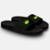 Chinelo Slide Masculino Personalizado Coroa Verde - Preto