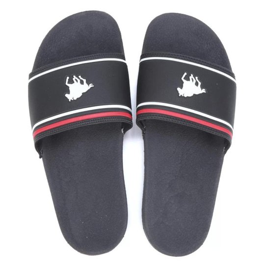Chinelo Slide Masculino Polo Go Anatômico Stripe Black Original - Preto Menor preço em Chinelo Slide Masculino Polo Go Anatômico Stripe Black Original - Preto