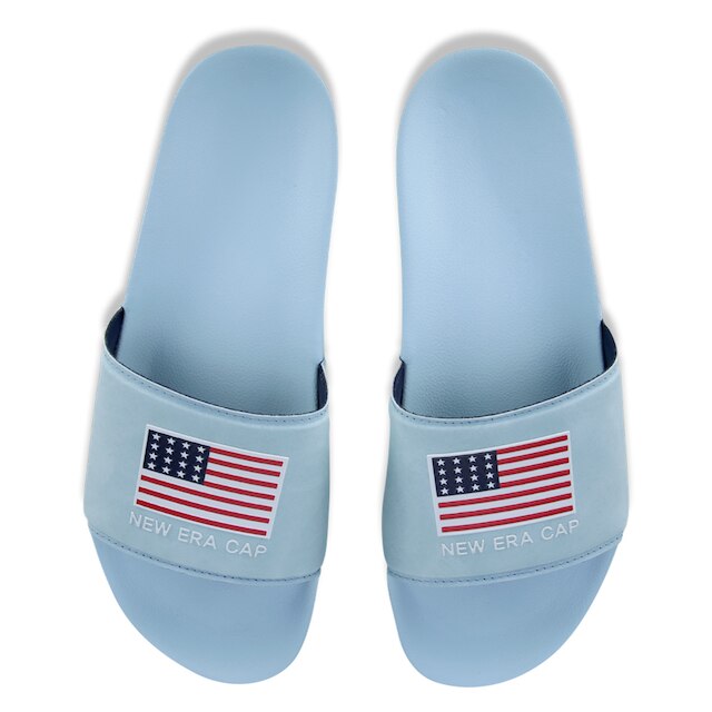 Chinelo Slide New EUA Masculino - Azul Claro Menor preço em Chinelo Slide New EUA Masculino - Azul Claro